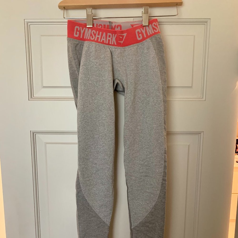 Gymshark Flex Leggings - Light Grey Marl/Sherbet P